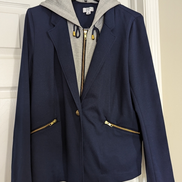 Crown & Ivy knit jacket blazer size L - Picture 4 of 6